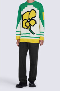 Kenzo Poppy oversized wool jumper - Grass Green