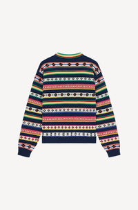 Pull Fairisle jacquard en laine - Midnight Blue