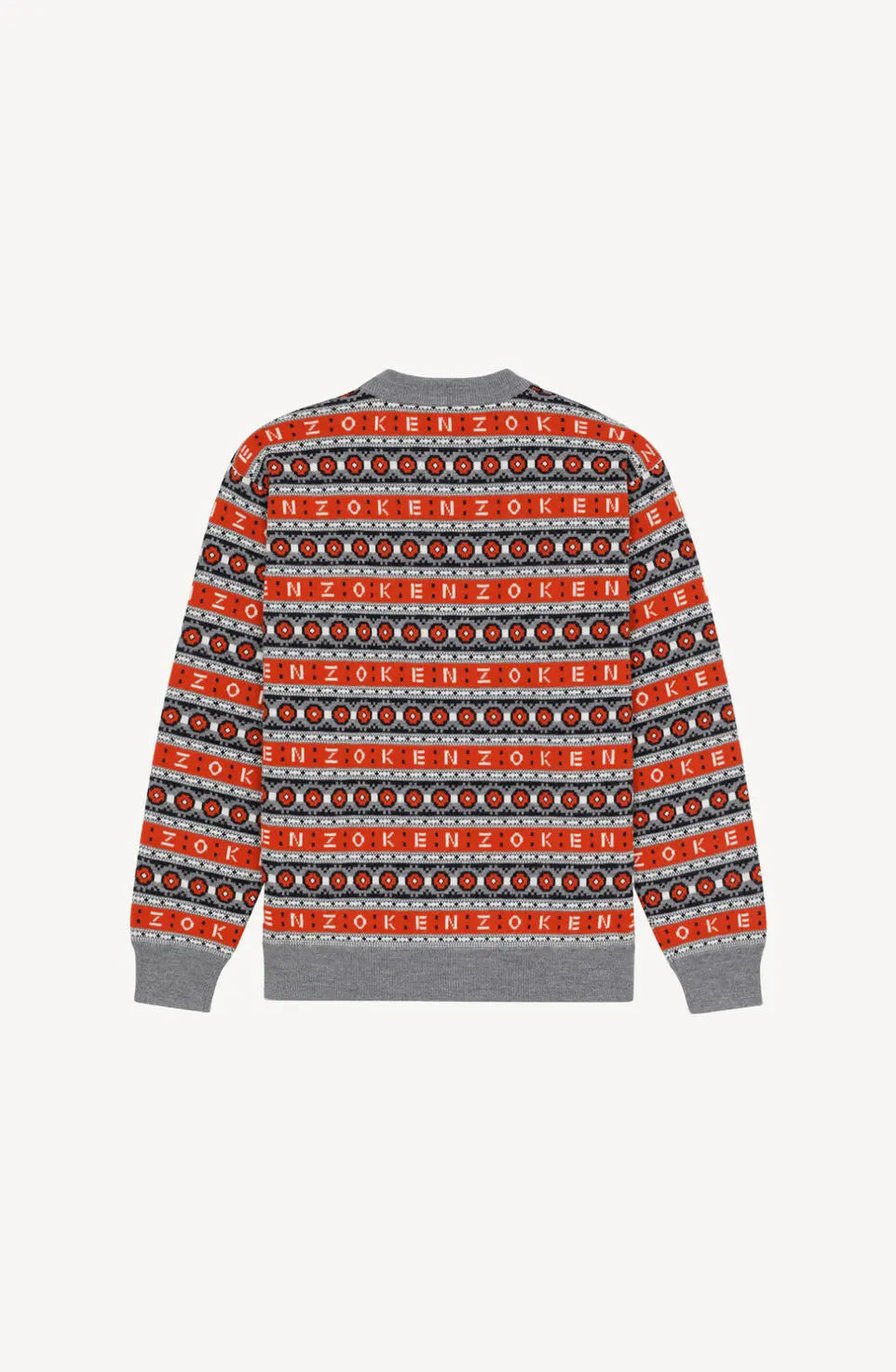 Pull jacquard en laine - Medium Red