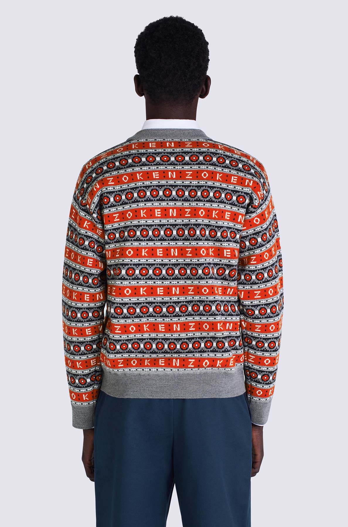 Pull jacquard en laine - Medium Red