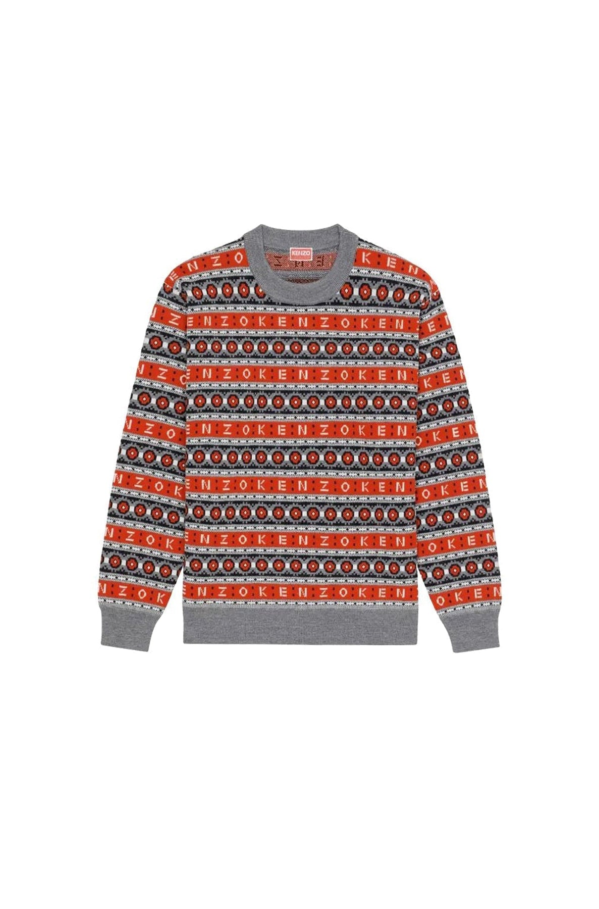 Pull jacquard en laine - Medium Red