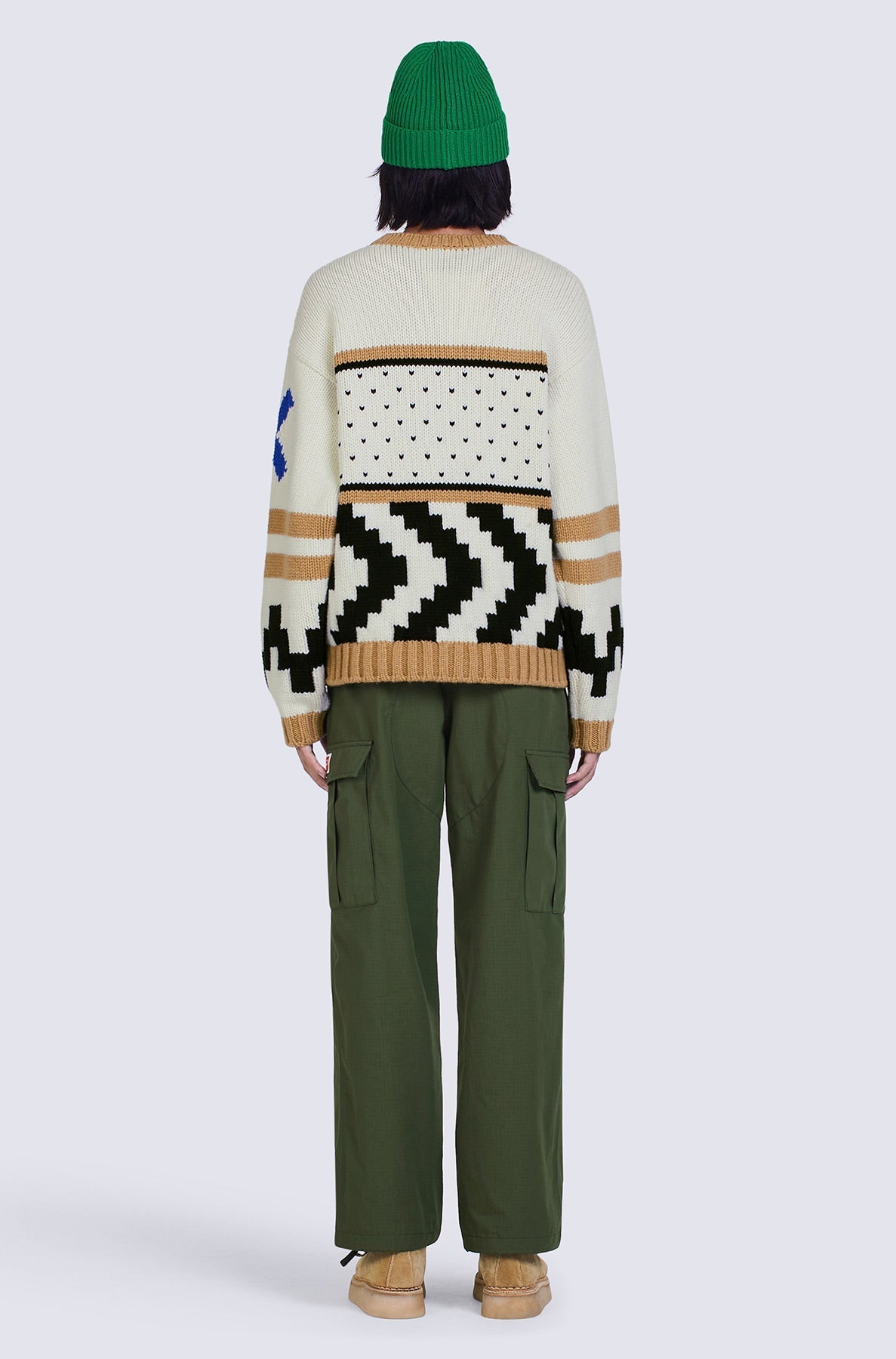 Pull Cowichan en laine - Beige