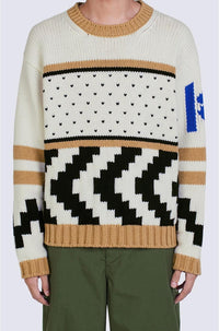 Pull Cowichan en laine - Beige