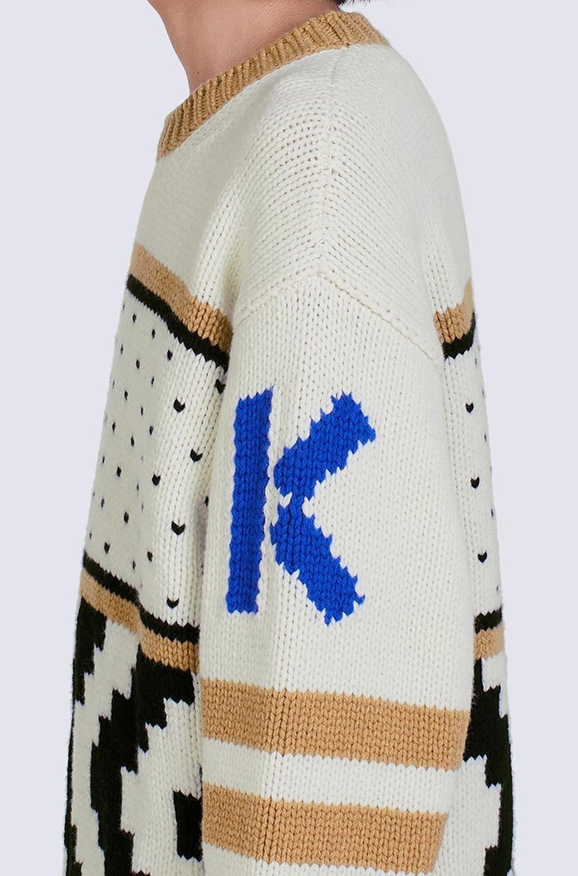 Pull Cowichan en laine - Beige