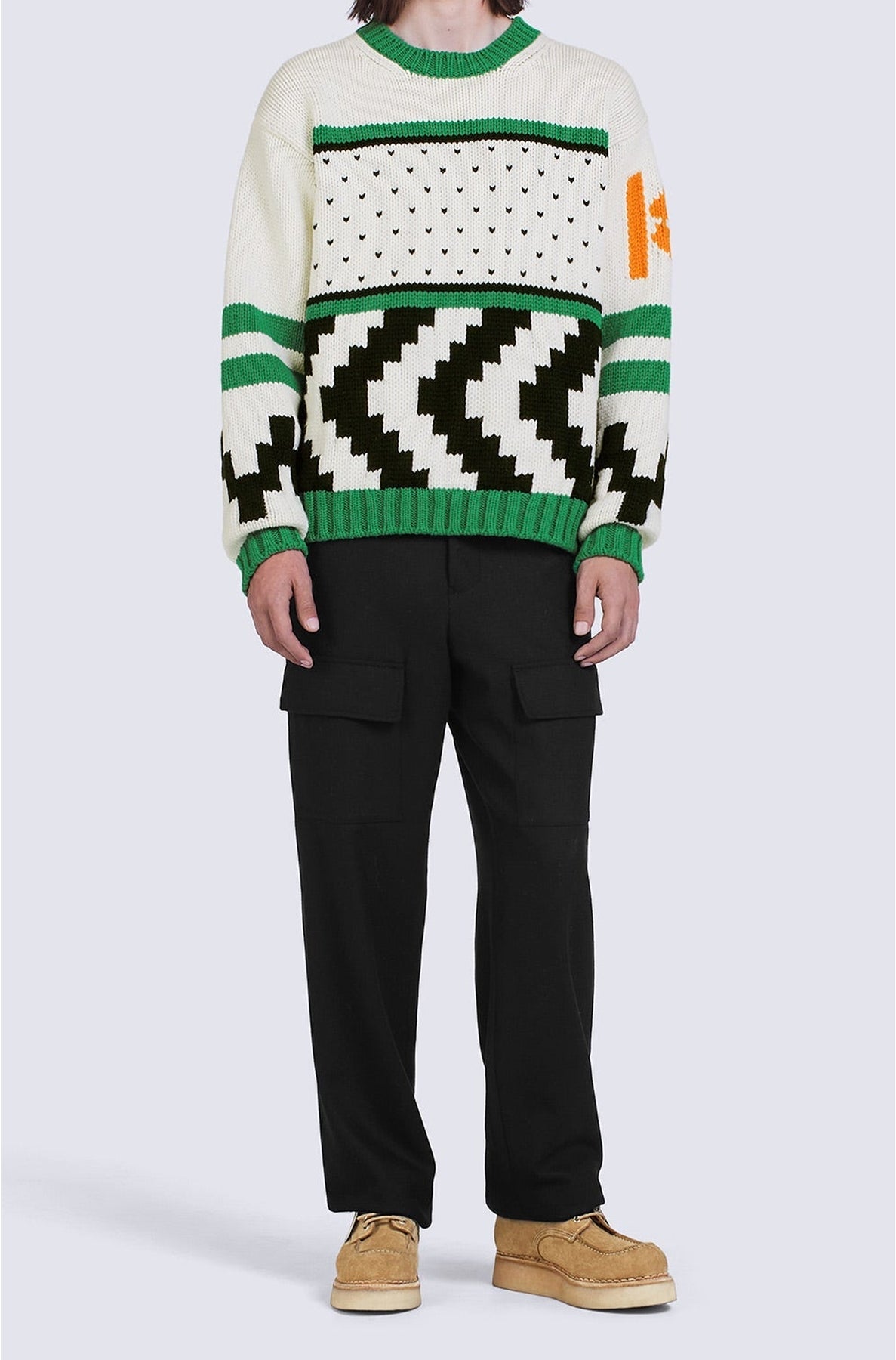 Cowichan wool jumper - Grass Green