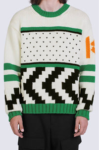 Cowichan wool jumper - Grass Green