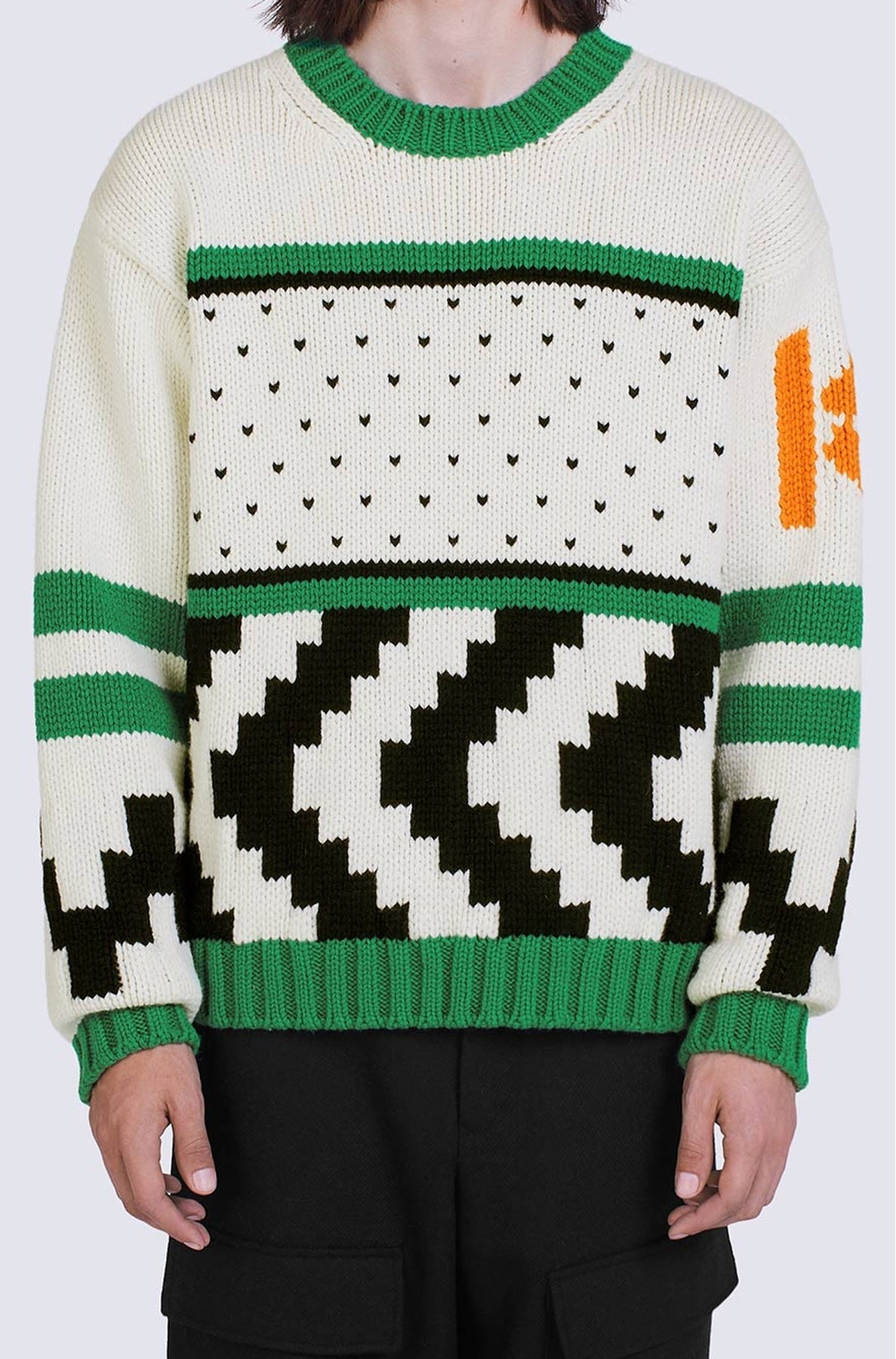 Cowichan wool jumper - Grass Green