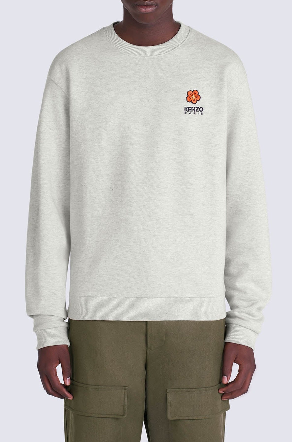 Sweatshirt Boke Flower Crest - Pale Grey