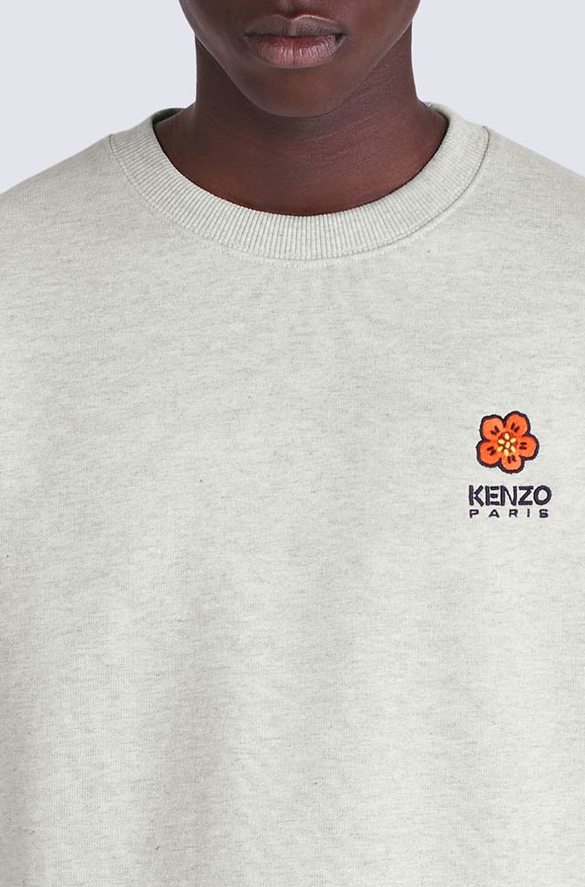 Sweatshirt Boke Flower Crest - Pale Grey