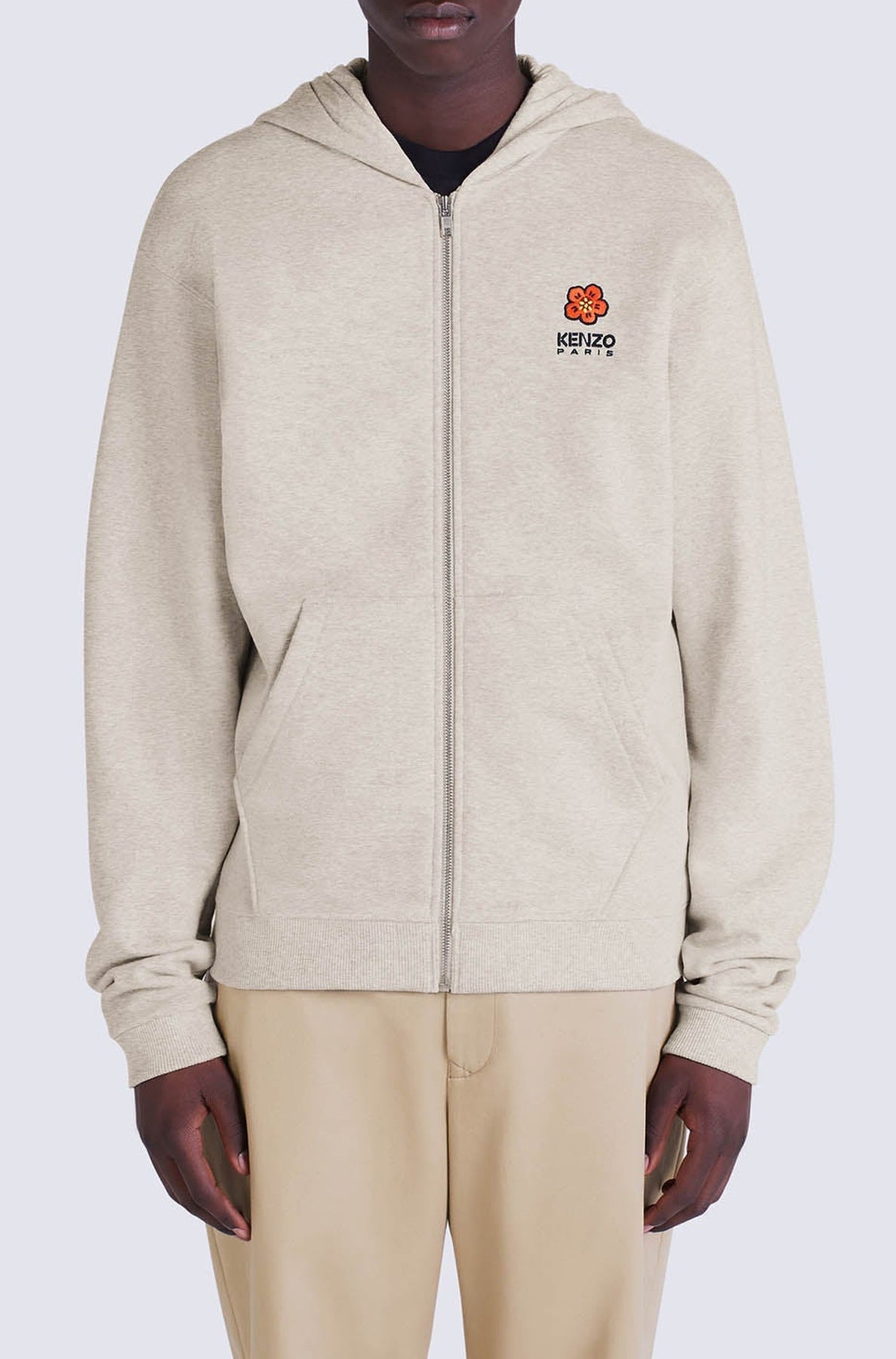 Sweatshirt zippé à capuche Boke Flower Crest - Pale Grey