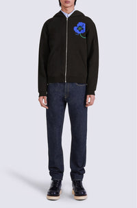 Sweatshirt zippé 'Kenzo Poppy' - Black
