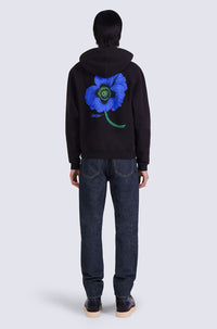 Sweatshirt zippé 'Kenzo Poppy' - Black