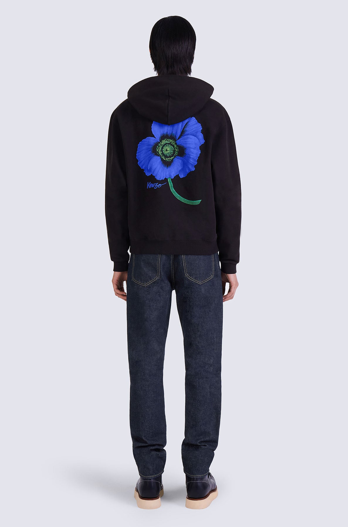 Sweatshirt zippé 'Kenzo Poppy' - Black