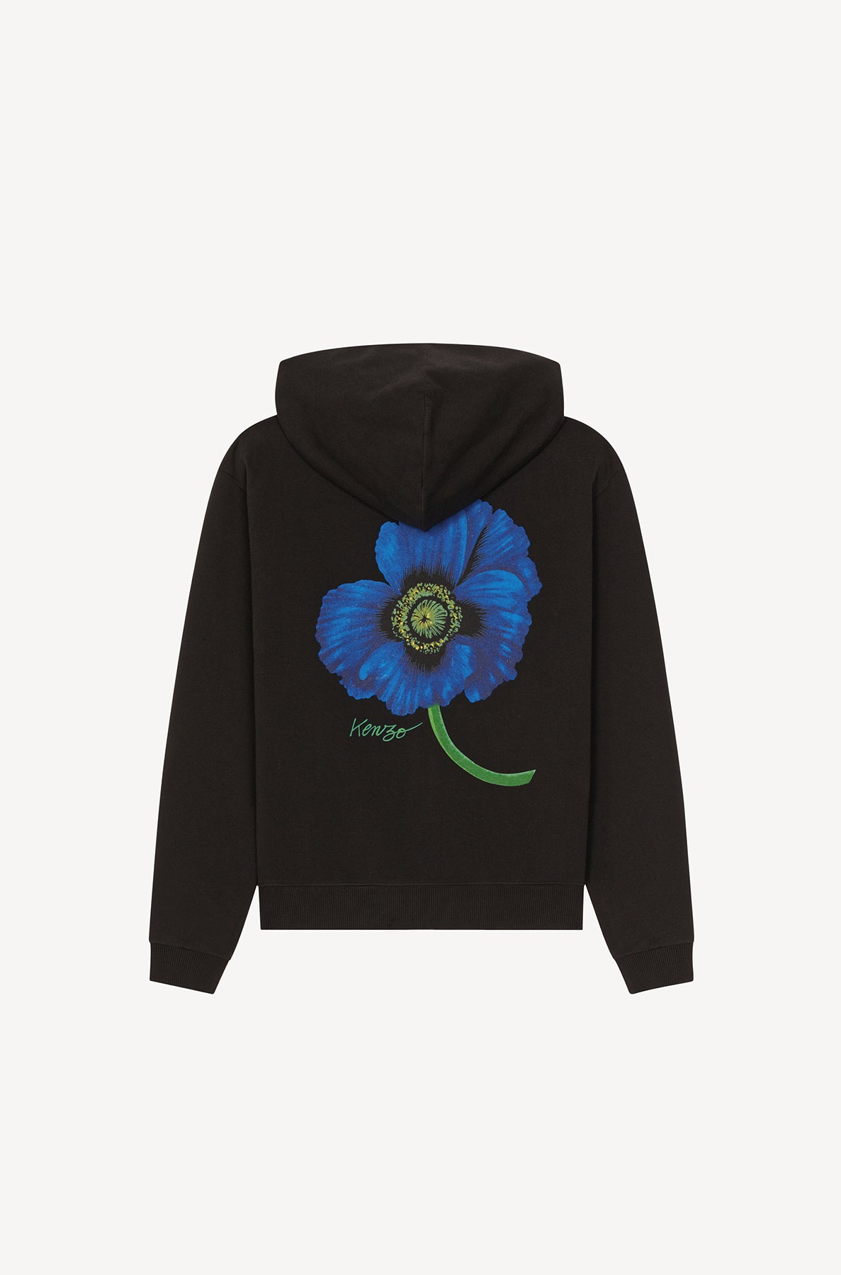 Sweatshirt zippé 'Kenzo Poppy' - Black