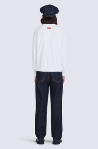 Sweatshirt Akae Smiling Tiger oversize - White