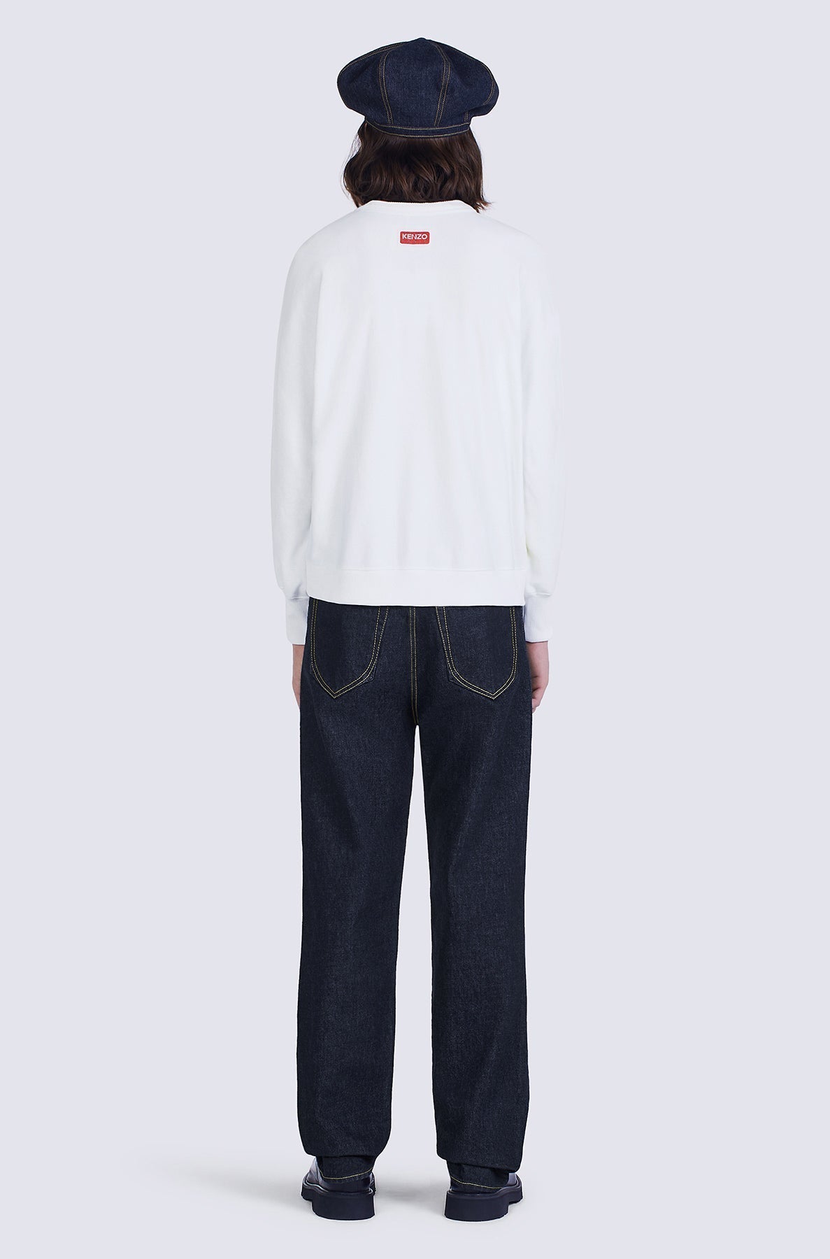 Sweatshirt Akae Smiling Tiger oversize - White