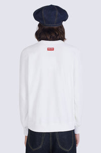 Sweatshirt Akae Smiling Tiger oversize - White