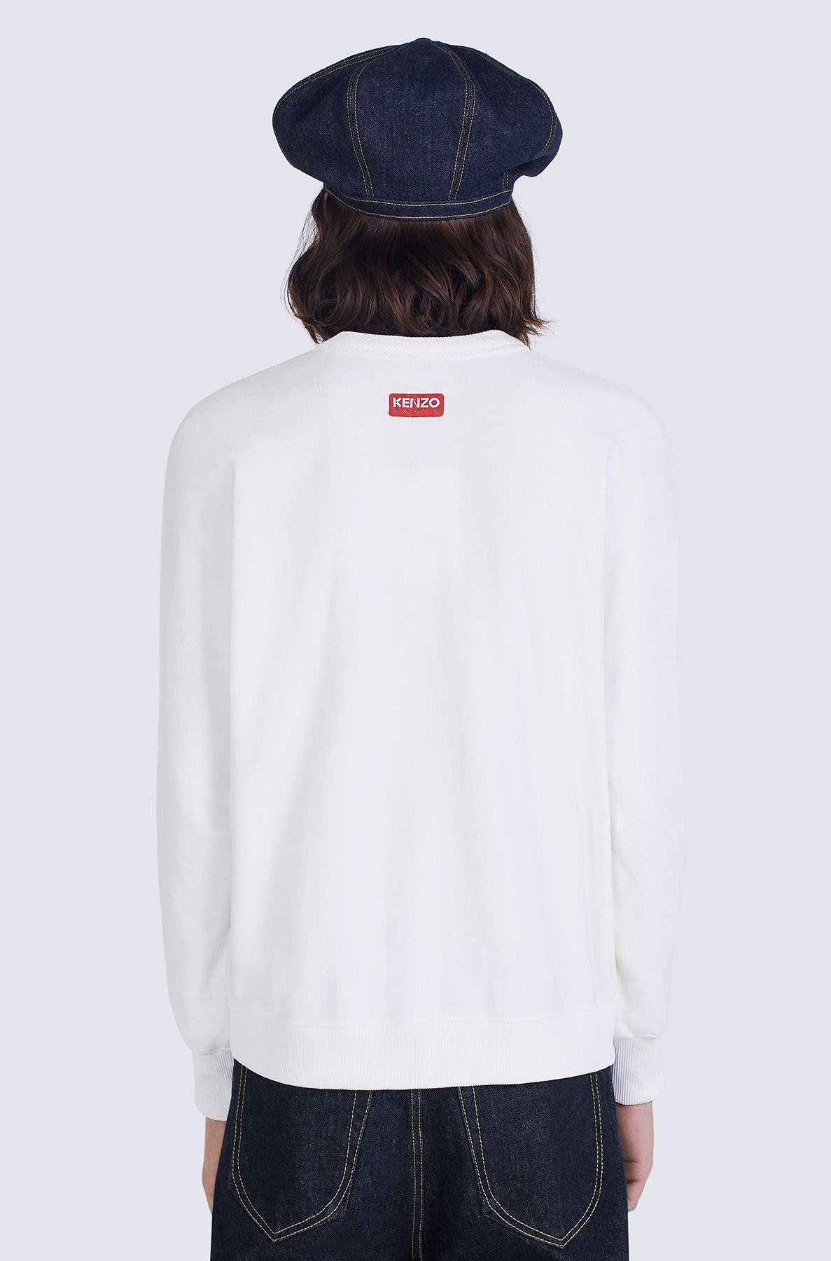 Sweatshirt Akae Smiling Tiger oversize - White