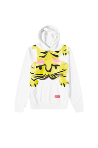 Sweatshirt à capuche Akae Bowing Tiger - White