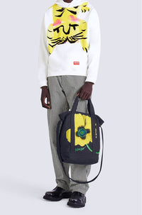 Sweatshirt à capuche Akae Bowing Tiger - White