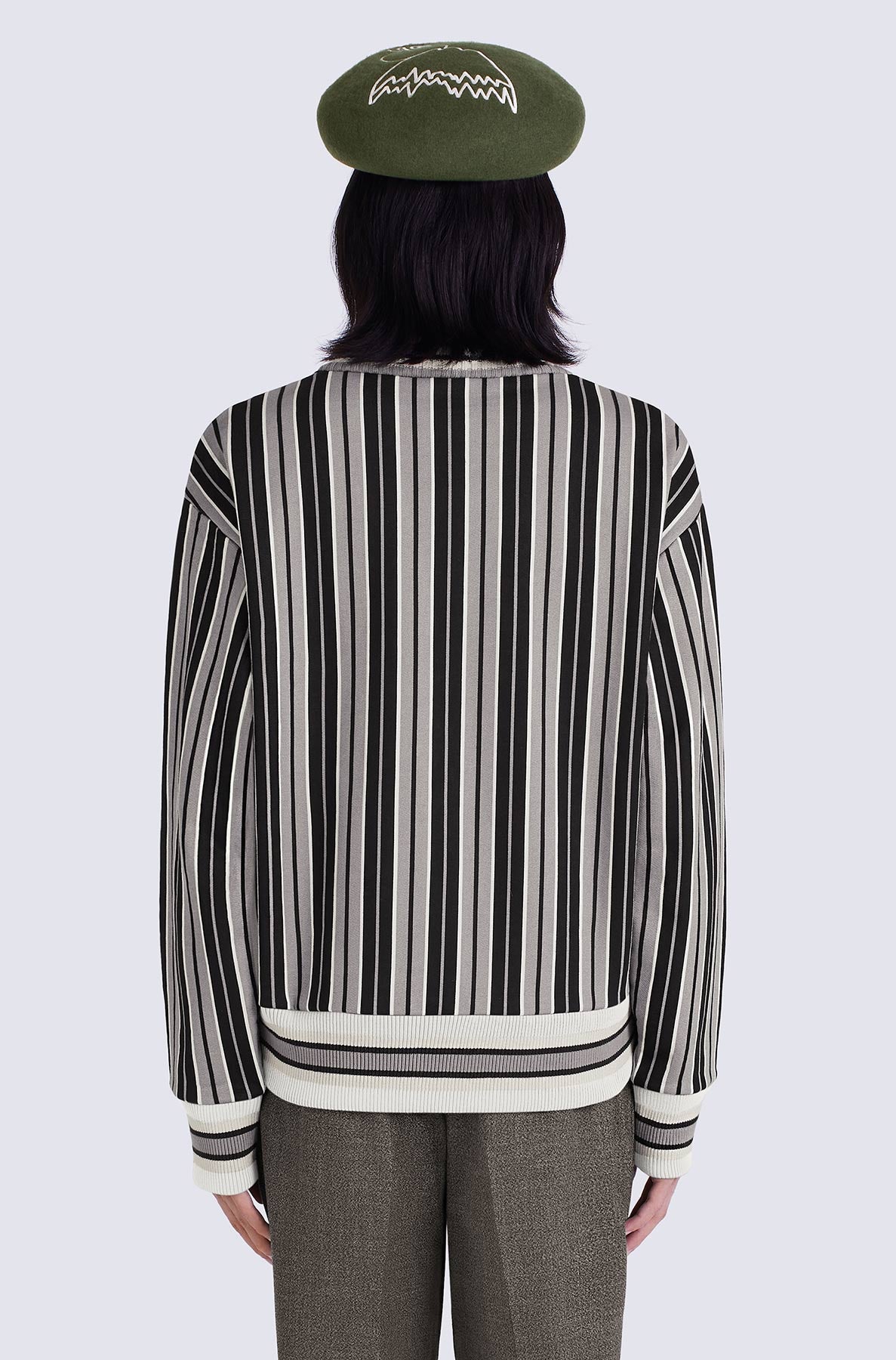 Sweatshirt à rayures Varsity - Middle Grey