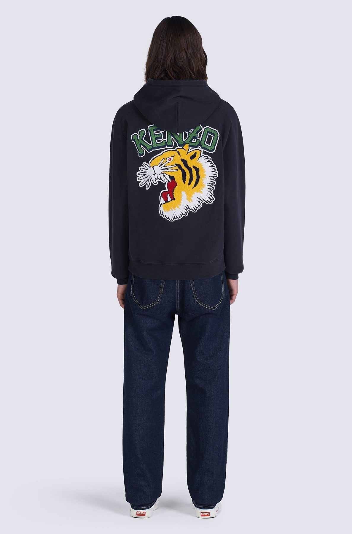Sweatshirt à capuche Tiger Varsity oversize - Midnight Blue