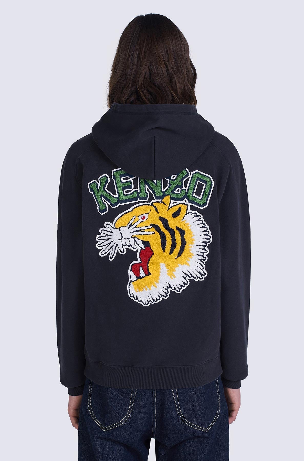 Sweatshirt à capuche Tiger Varsity oversize - Midnight Blue