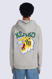 Sweatshirt à capuche Tiger Varsity oversize - Pearl Grey