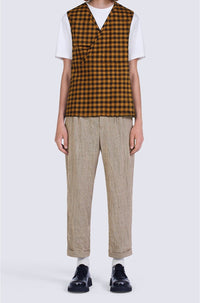 Wool check shirt - Black