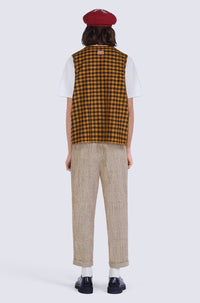 Wool check shirt - Black
