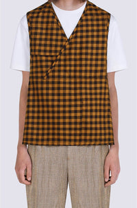 Wool check shirt - Black
