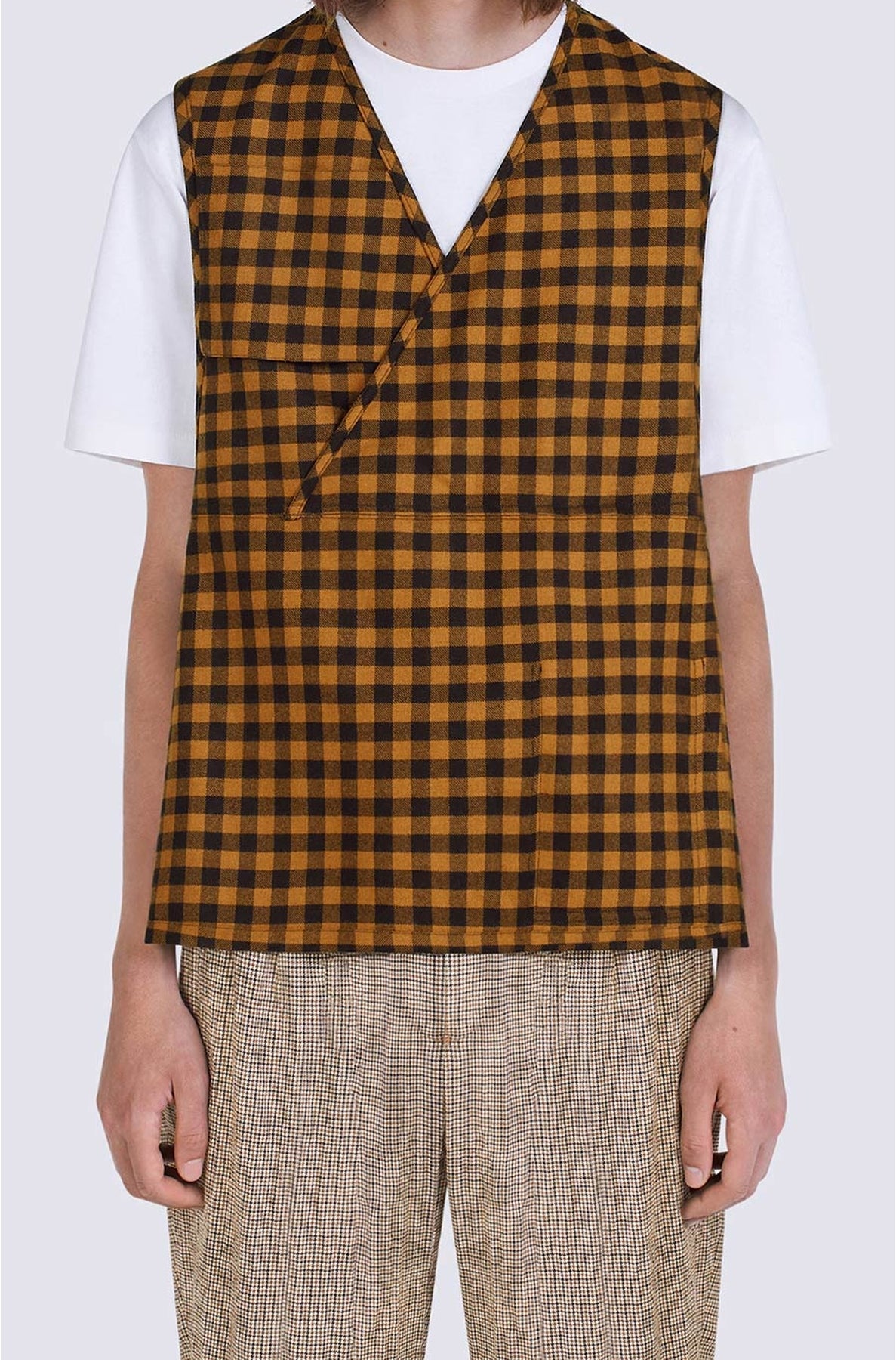 Wool check shirt - Black