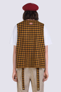 Wool check shirt - Black