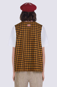 Wool check shirt - Black