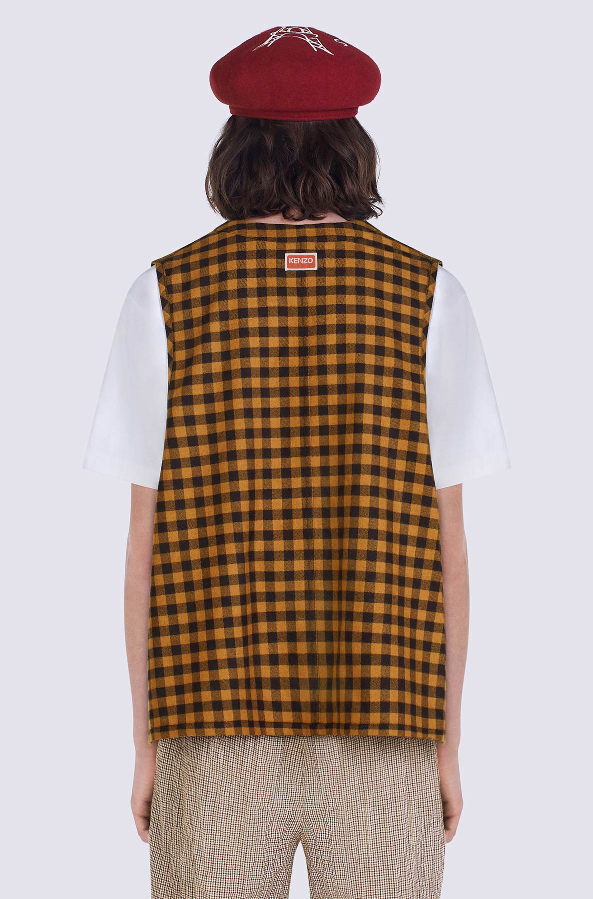Wool check shirt - Black