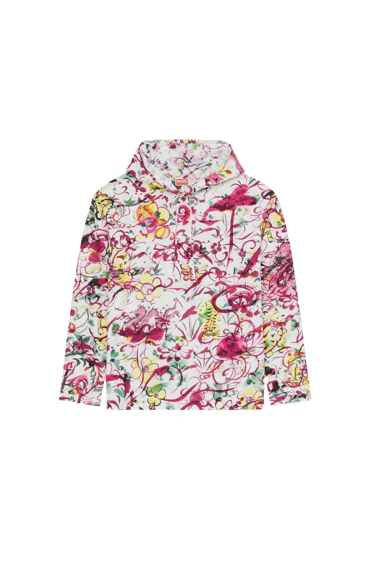 Printed Hooded Top