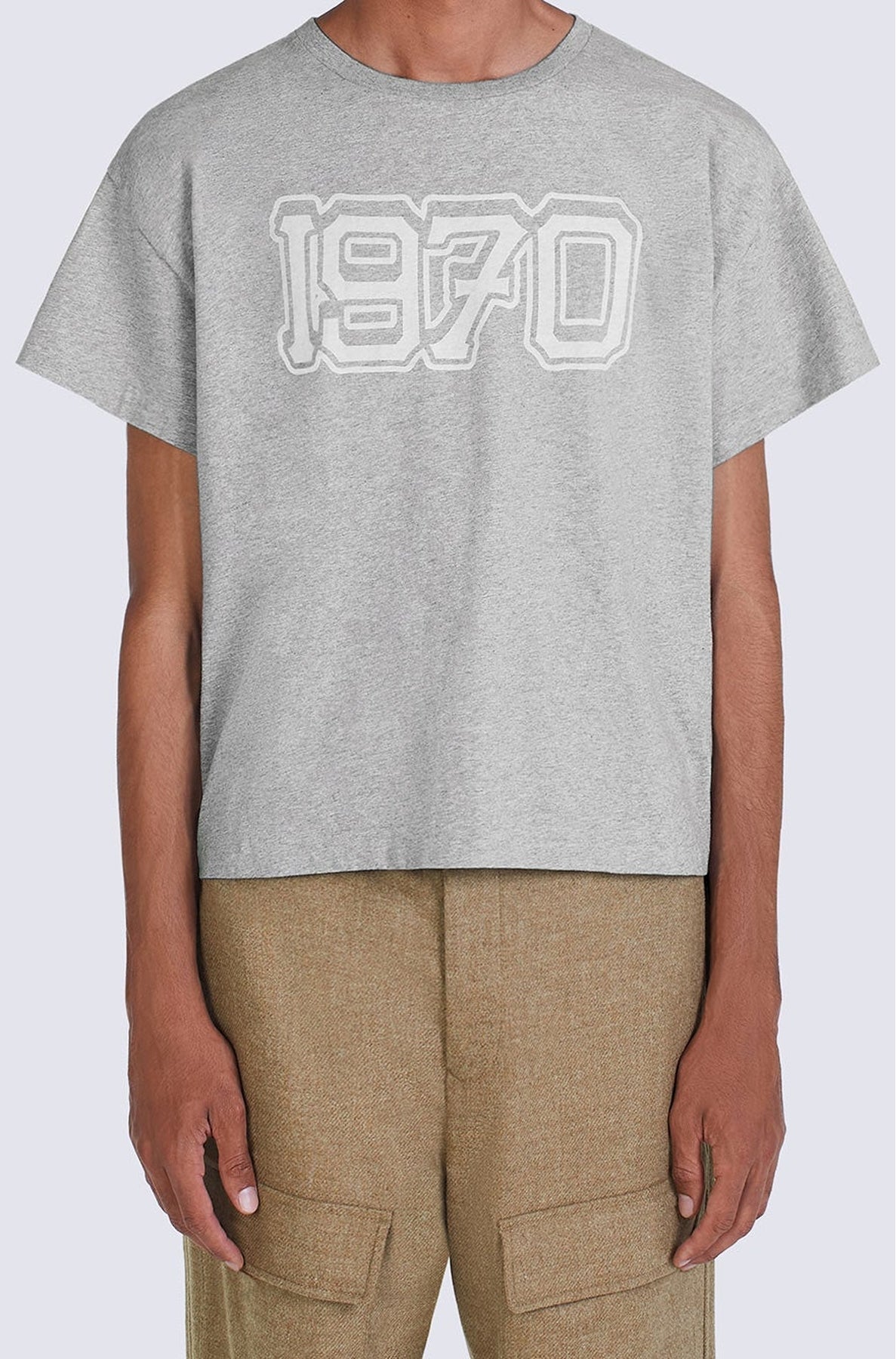 T-shirt Boxy Varsity - Pearl Grey