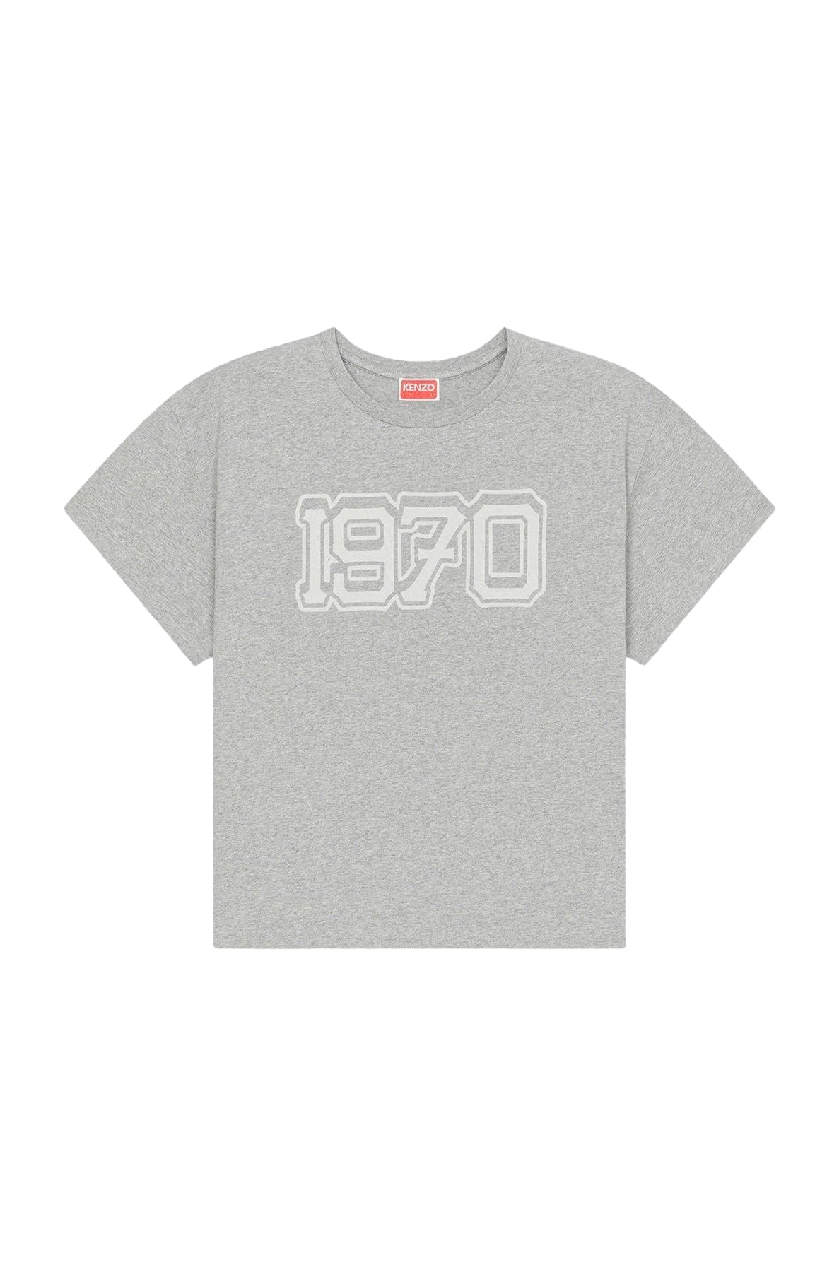 T-shirt Boxy Varsity - Pearl Grey