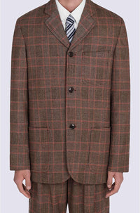 Blazer à carreaux en laine - Rose