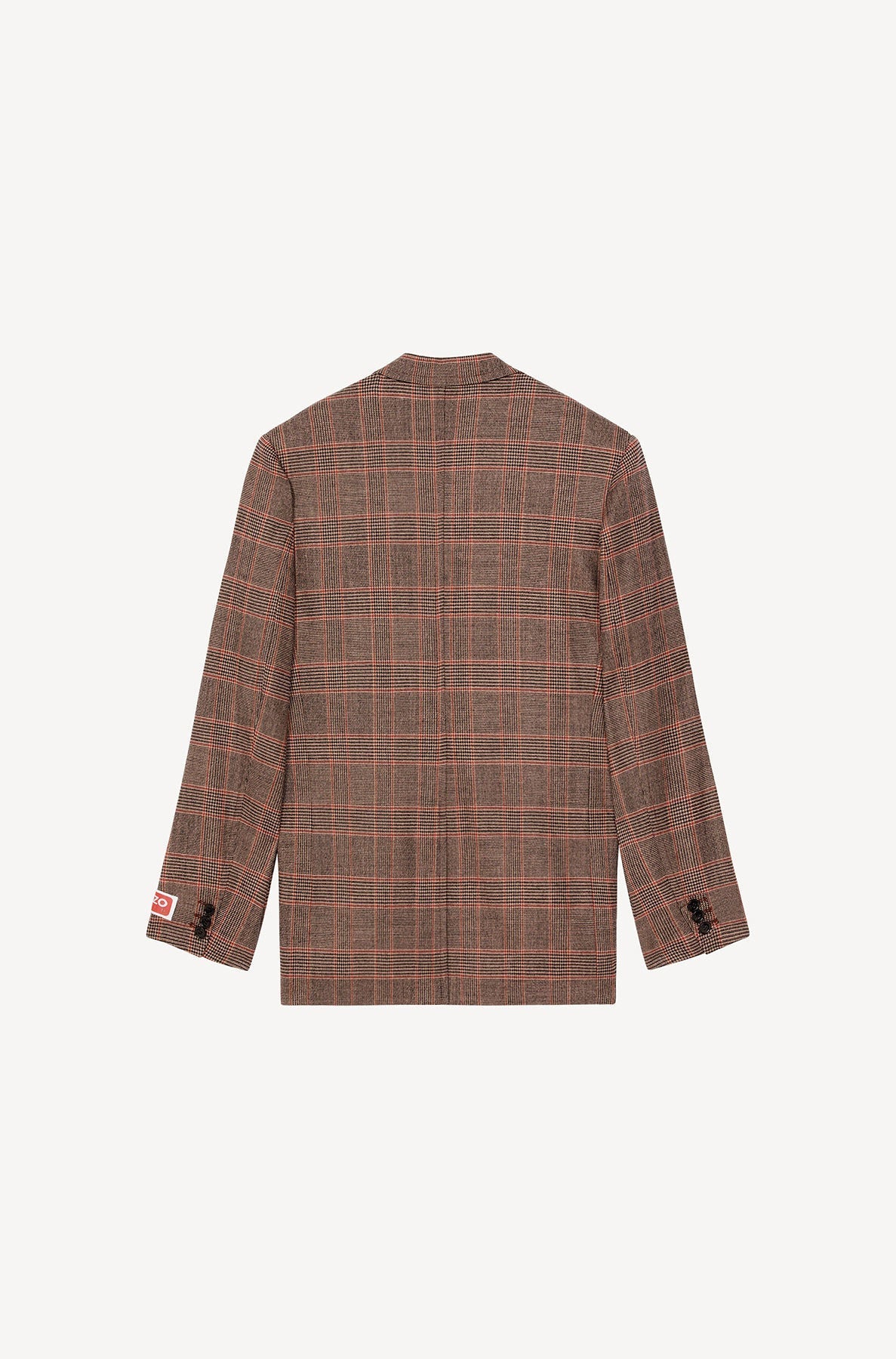 Blazer à carreaux en laine - Rose