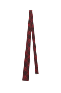 Wool check tie - Medium Red