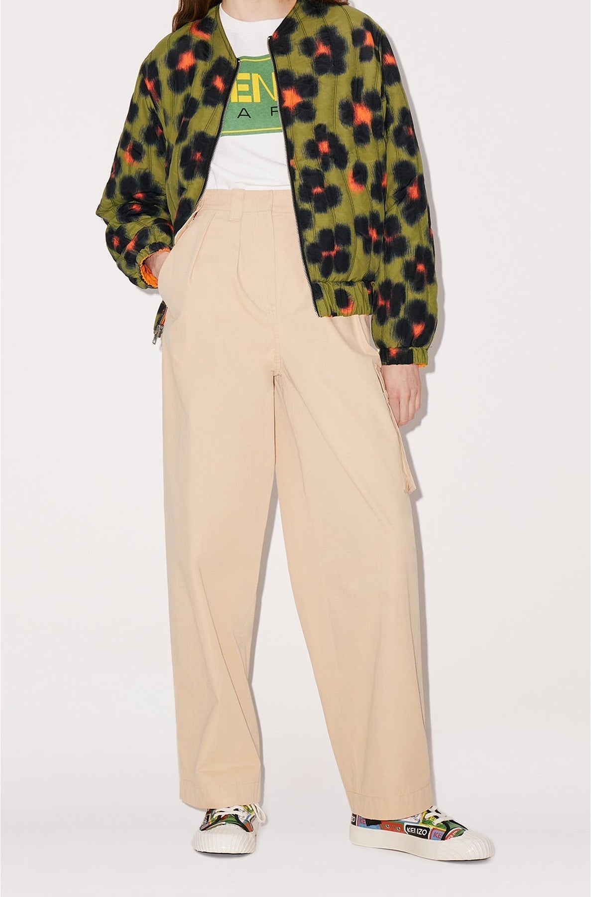 Bomber Hana Leopard réversible - Khaki