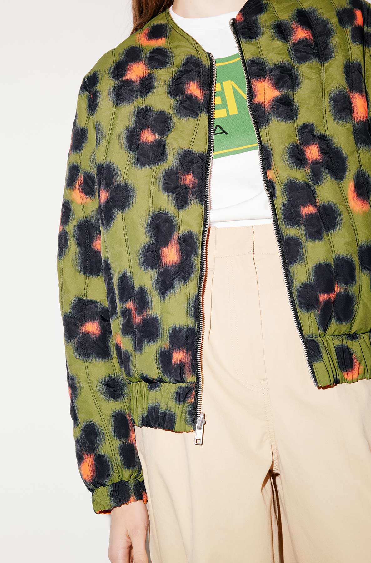 Bomber Hana Leopard réversible - Khaki
