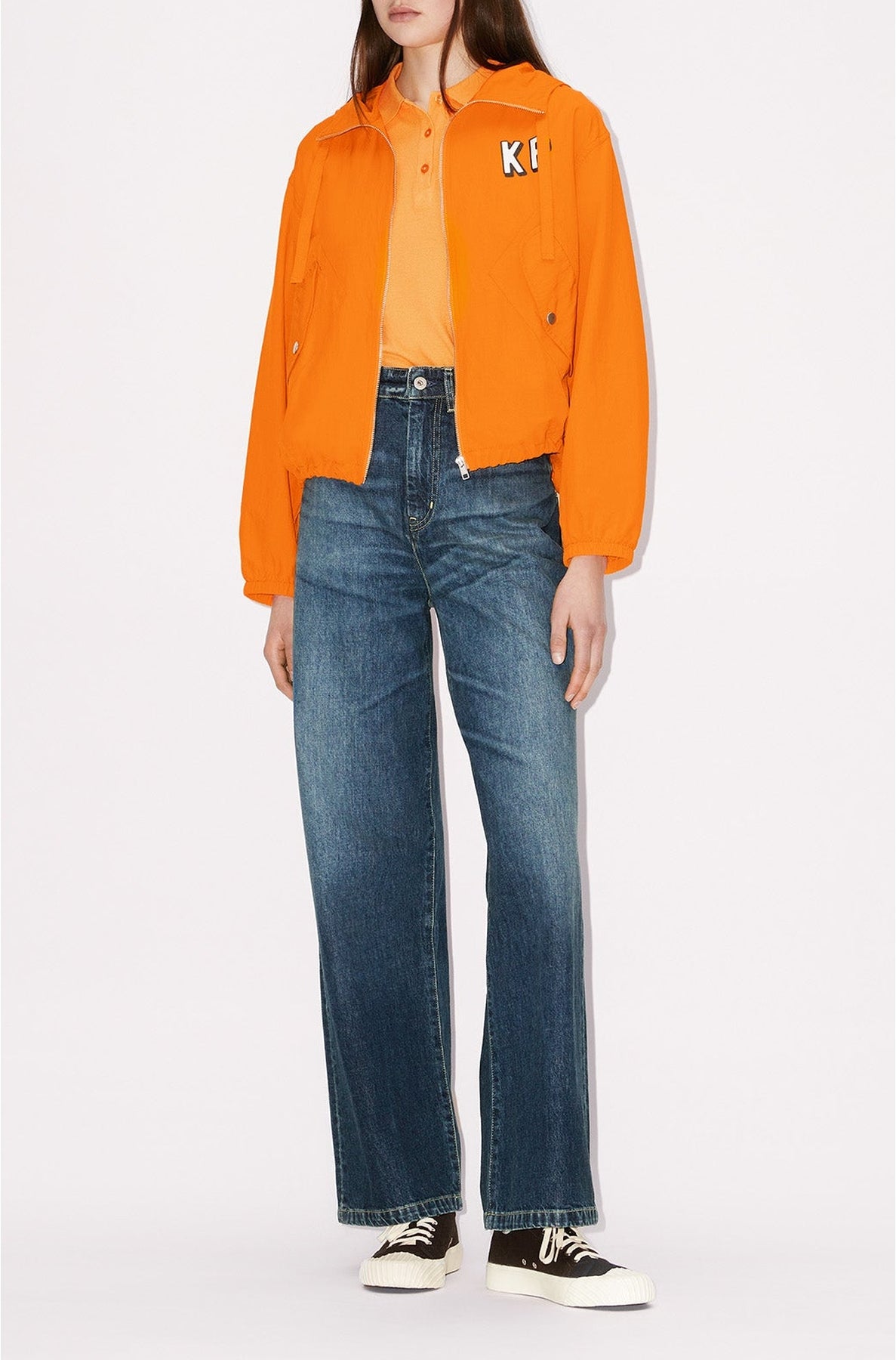Bomber à capuche - Medium Orange