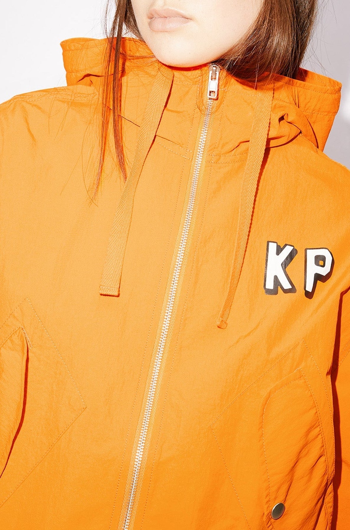 Bomber à capuche - Medium Orange