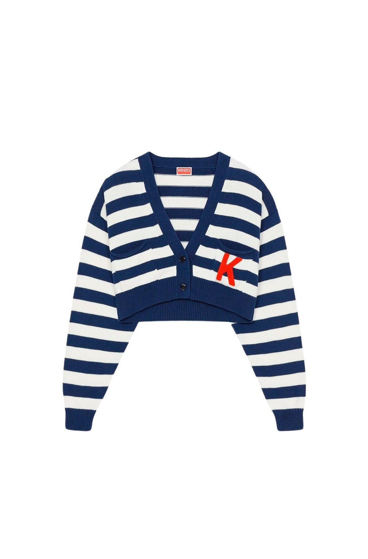 Cardigan à rayures épaisses - Midnight Blue