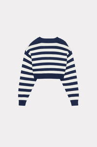 Cardigan à rayures épaisses - Midnight Blue