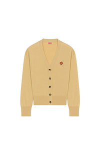 Cardigan brodé "Boke Flower" en laine - Beige