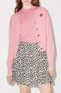Cardigan brodé 'Boke Flower' en laine - Rose