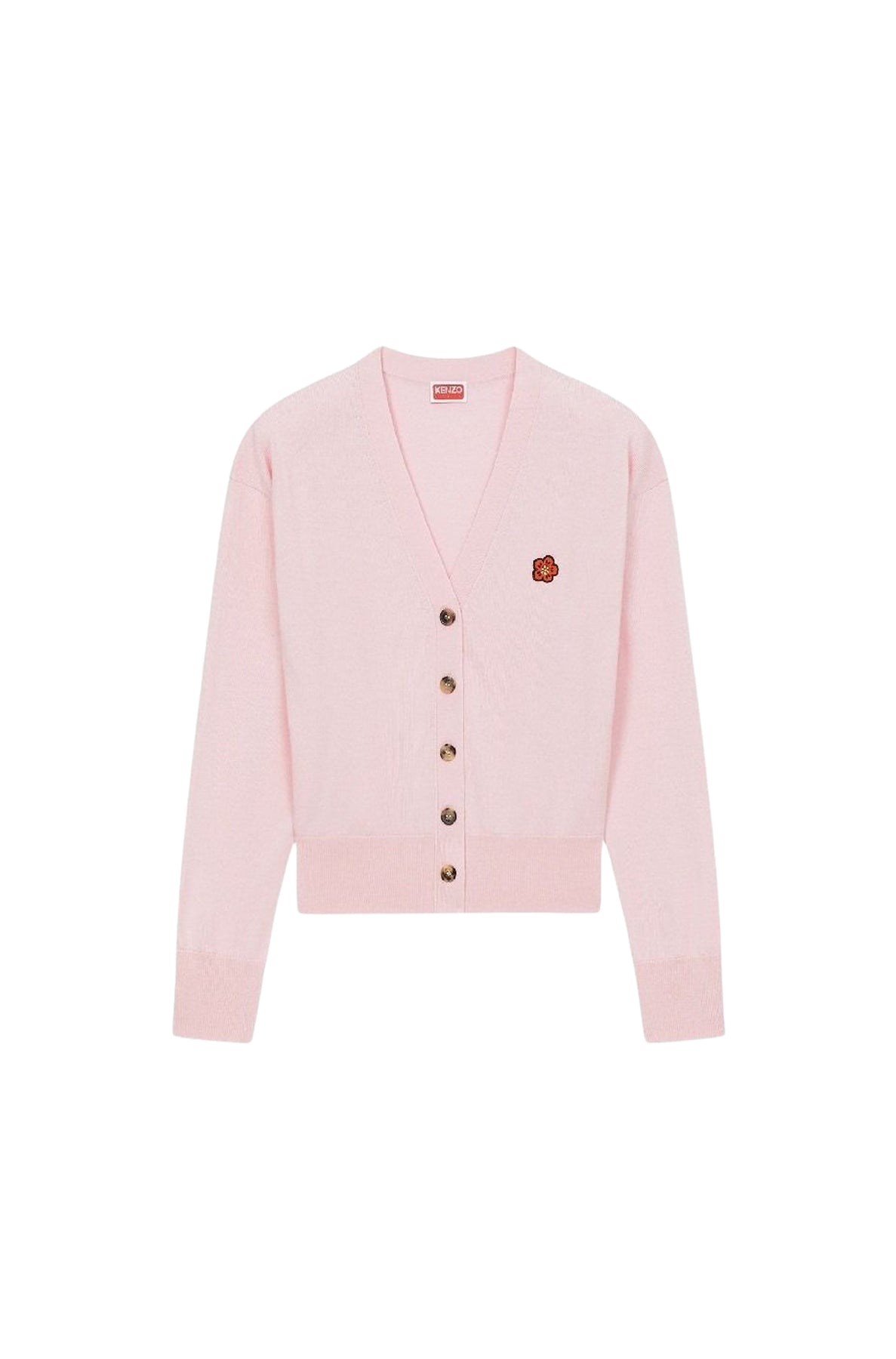 Boke Flower embroidered wool cardigan - Faded Pink
